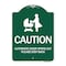 Signmission Caution Automatic Door Opens Out Please Step Back W/ Graphic Alum Sign, 18" x 24", GW-1824-24287 A-DES-GW-1824-24287 - alternate 1
